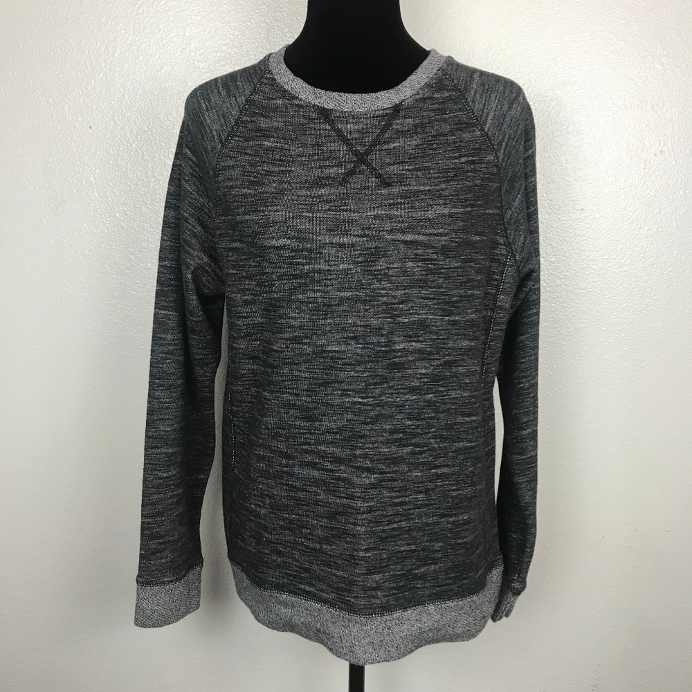 Carbon Black Gray Space Dye Crew Neck Sweater Sz S‎